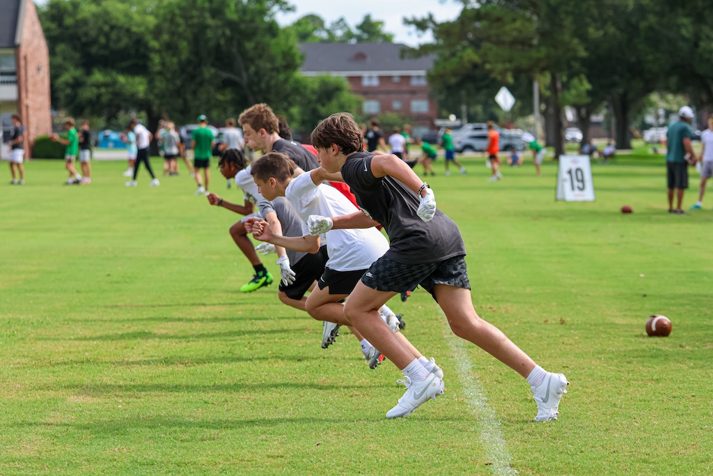 Campers Running Sprints