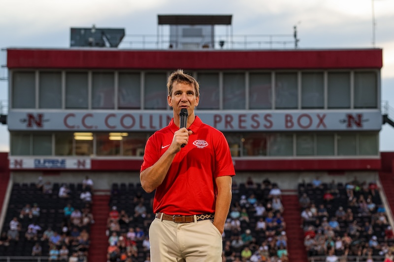 Eli addresses the camp.